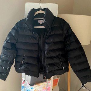 Black Luvalot Cropped Puffer Jacket size M, 4, 36